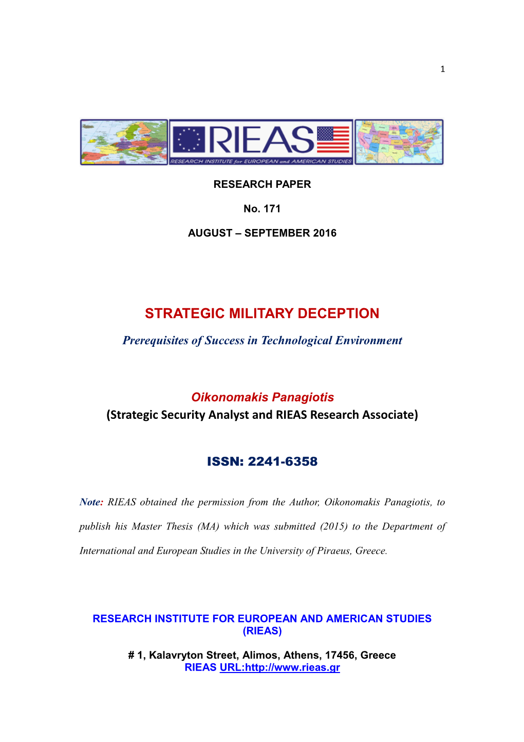 Strategic Military Deception