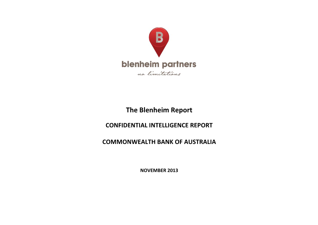 The Blenheim Report