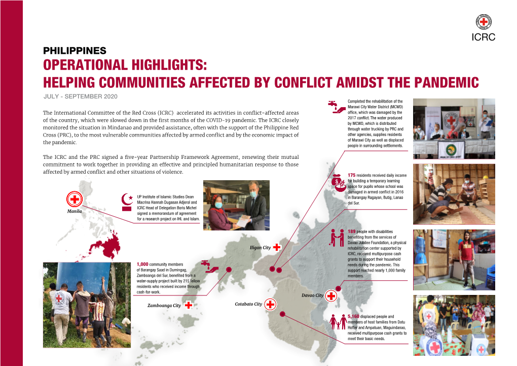 Operational Highlights: Helping Communities Affected by Conflict