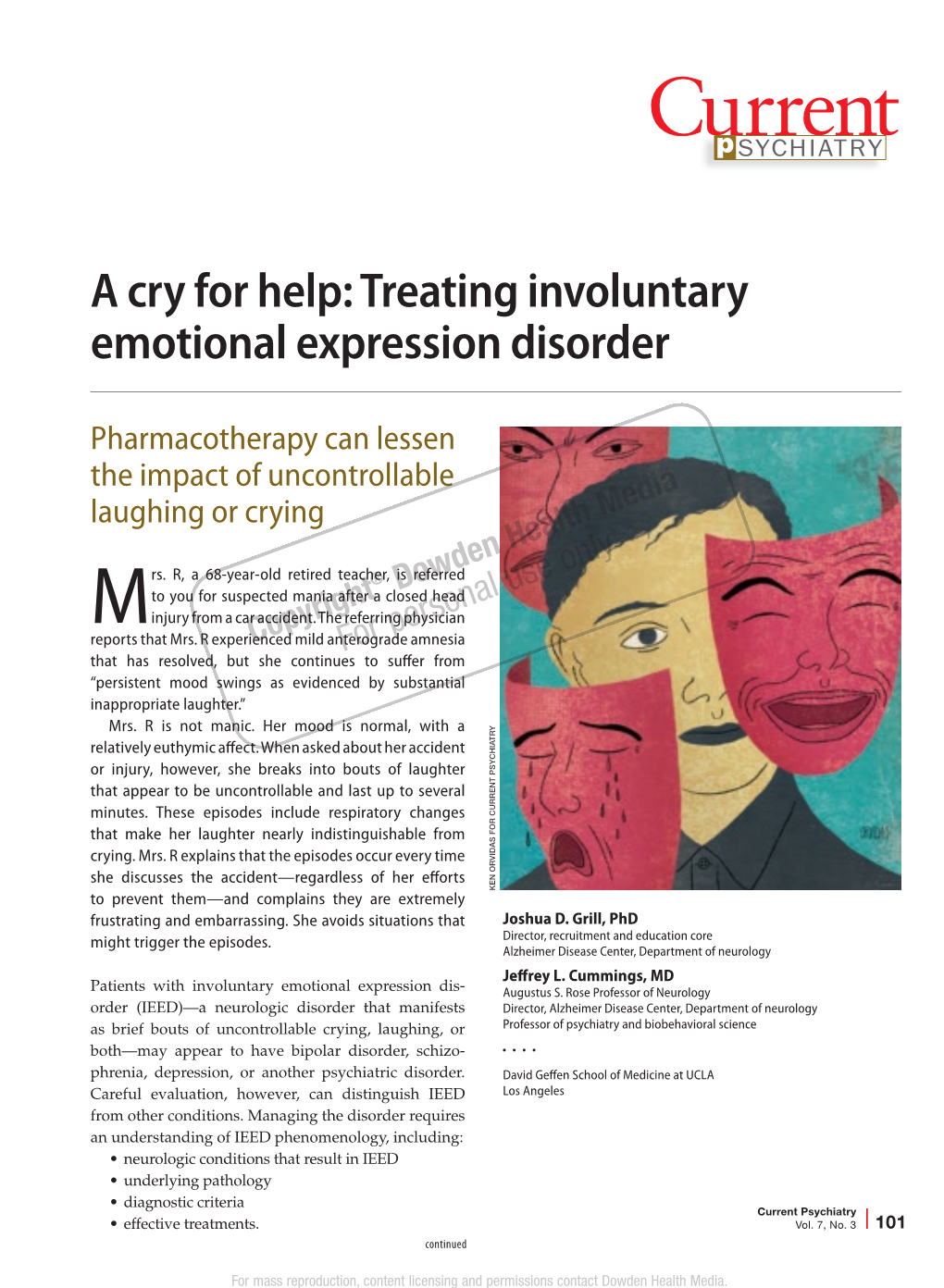 Treating Involuntary Emotional Expression Disorder