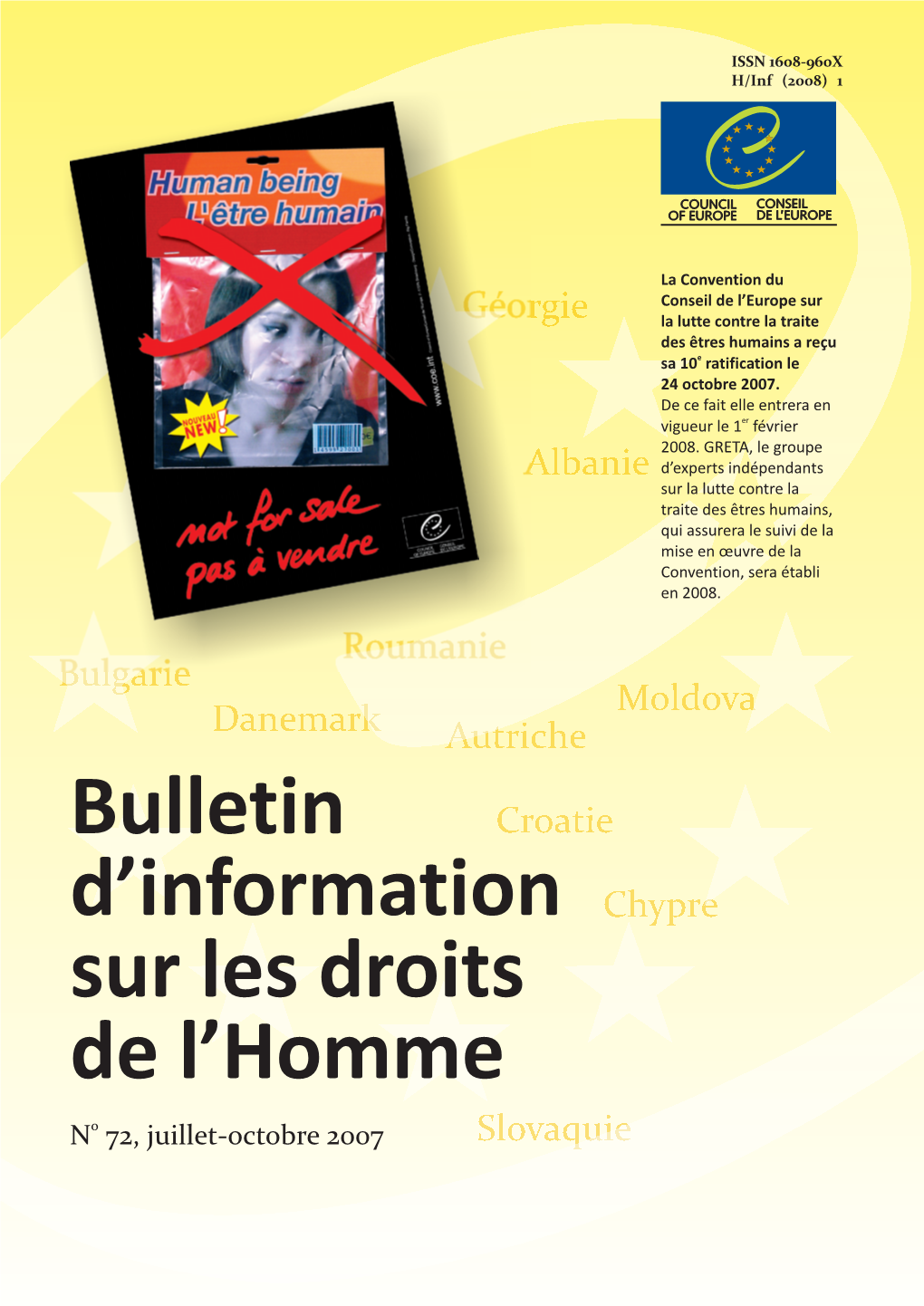 Bulletin D'information Sur Les Droits De L'homme, Nº 72