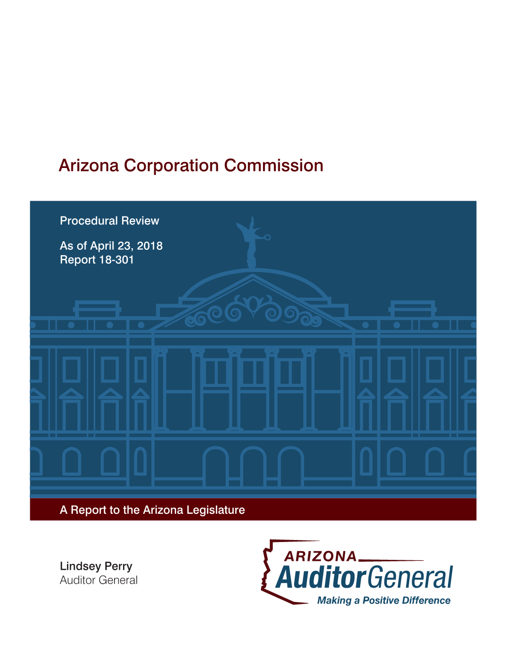 Arizona Corporation Commission Procedural Review As of April 23