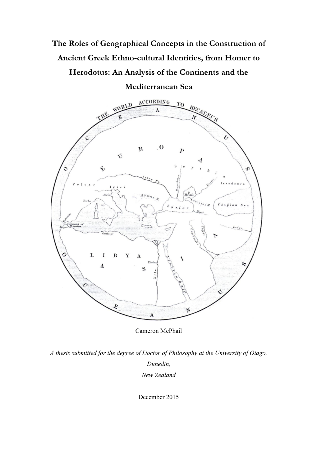 The Roles of Geographical Concepts in the Construction of Ancient Greek