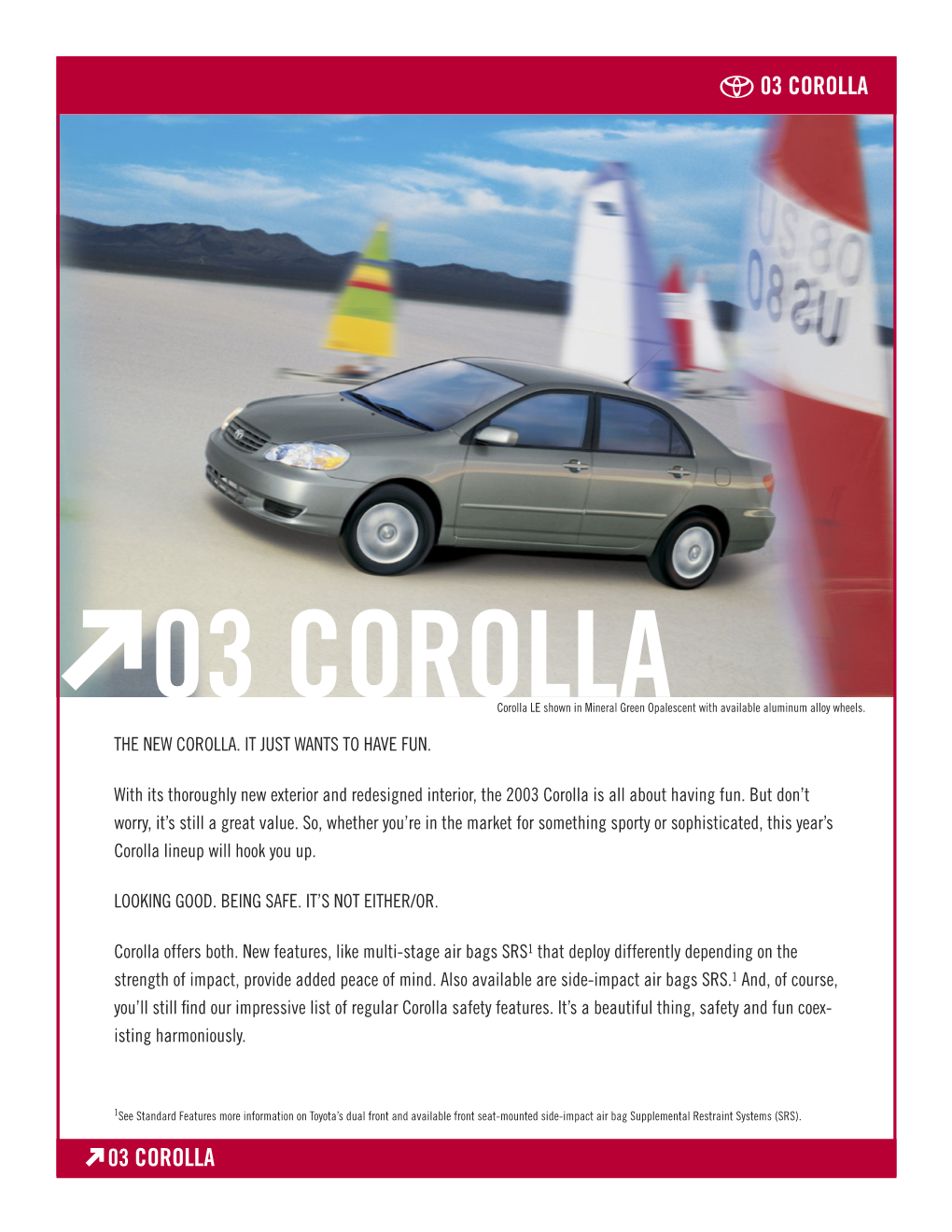 2003 Toyota Corolla Brochure