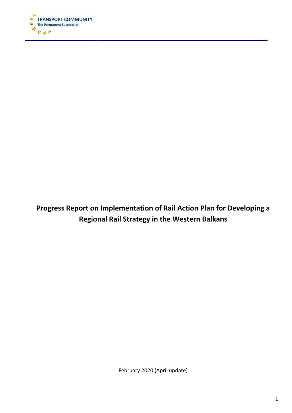 Progress Report on Implementation of Rail Action Plan (April Update)