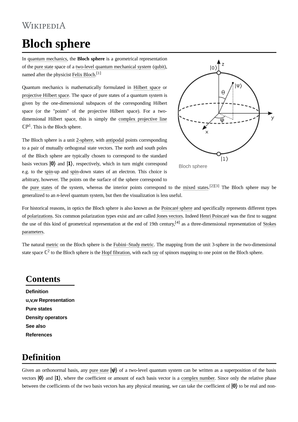 Bloch Sphere