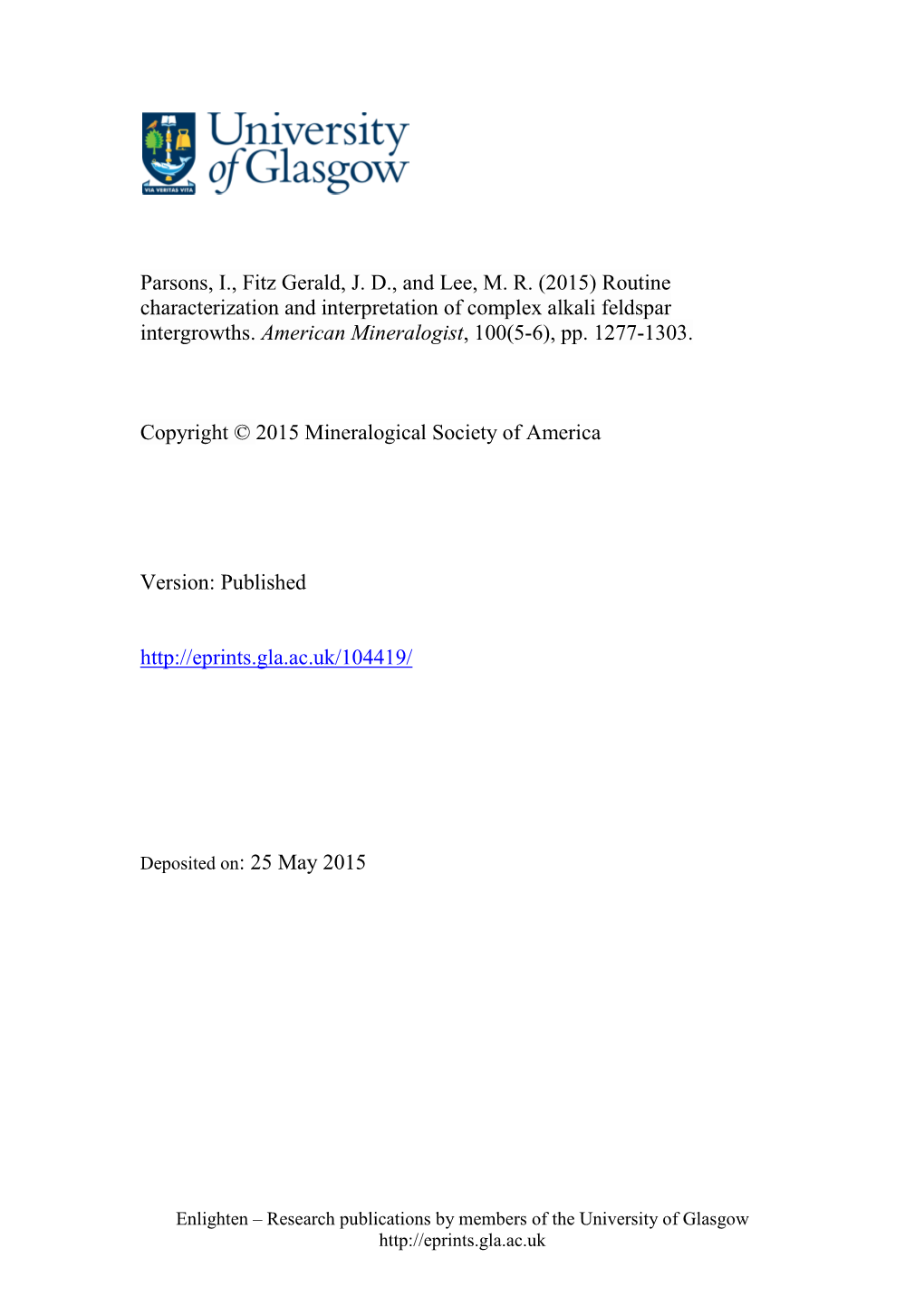 Routine Characterization and Interpretation of Complex Alkali Feldspar Intergrowths