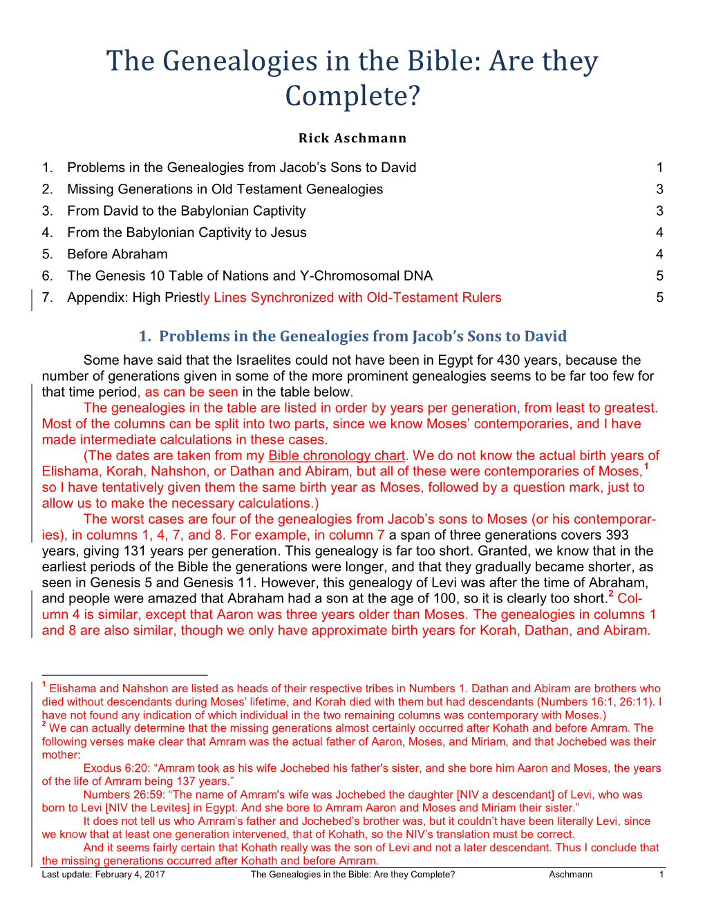 The Genealogies in the Bible: Are They Complete?