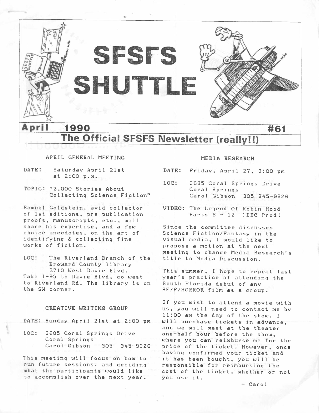 SFSFS Shuttle 61