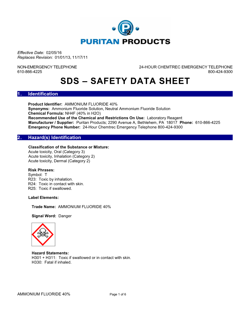 Sds – Safety Data Sheet