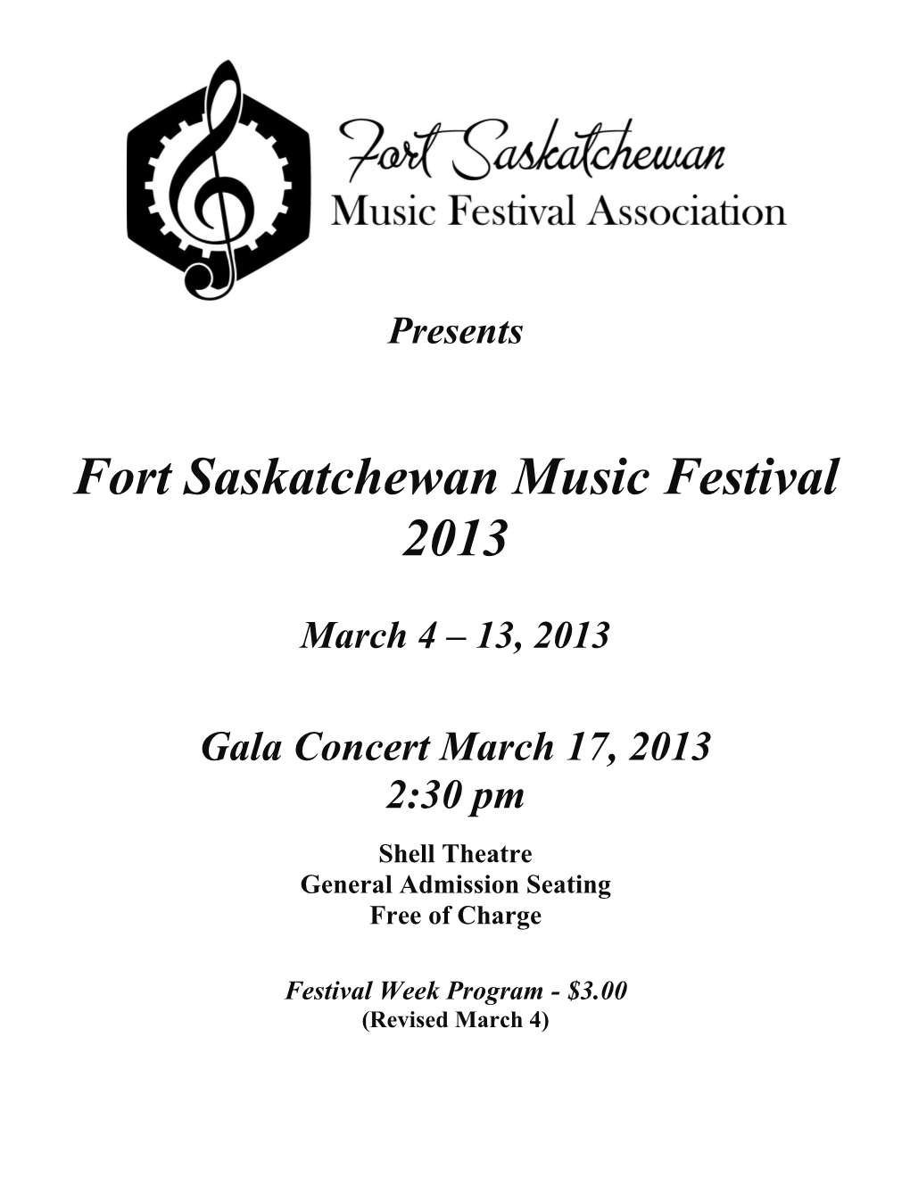 Fort Saskatchewan Music Festival 2013