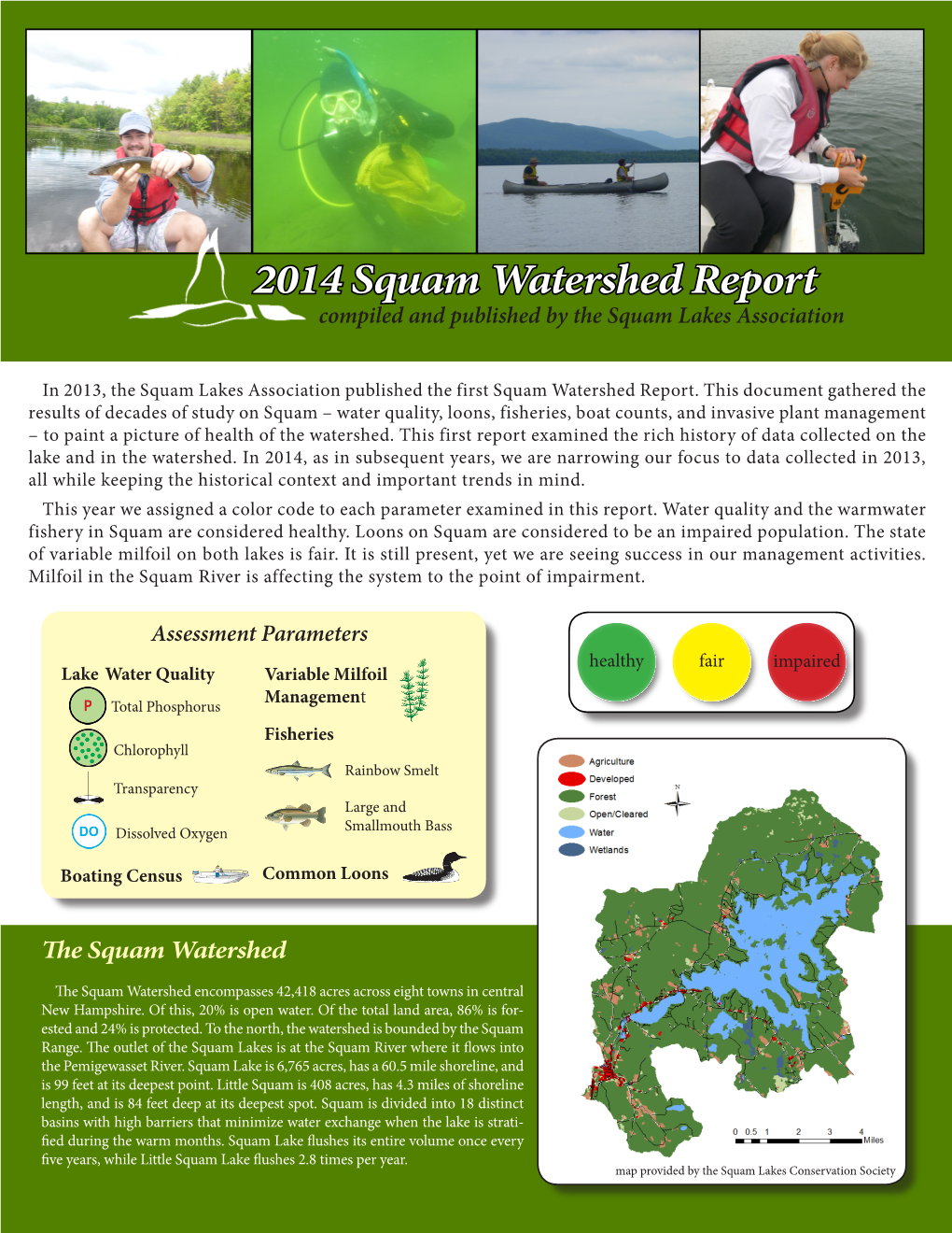 2014 Squam Watershed Report Compiled and Published by the Squam Lakes Association