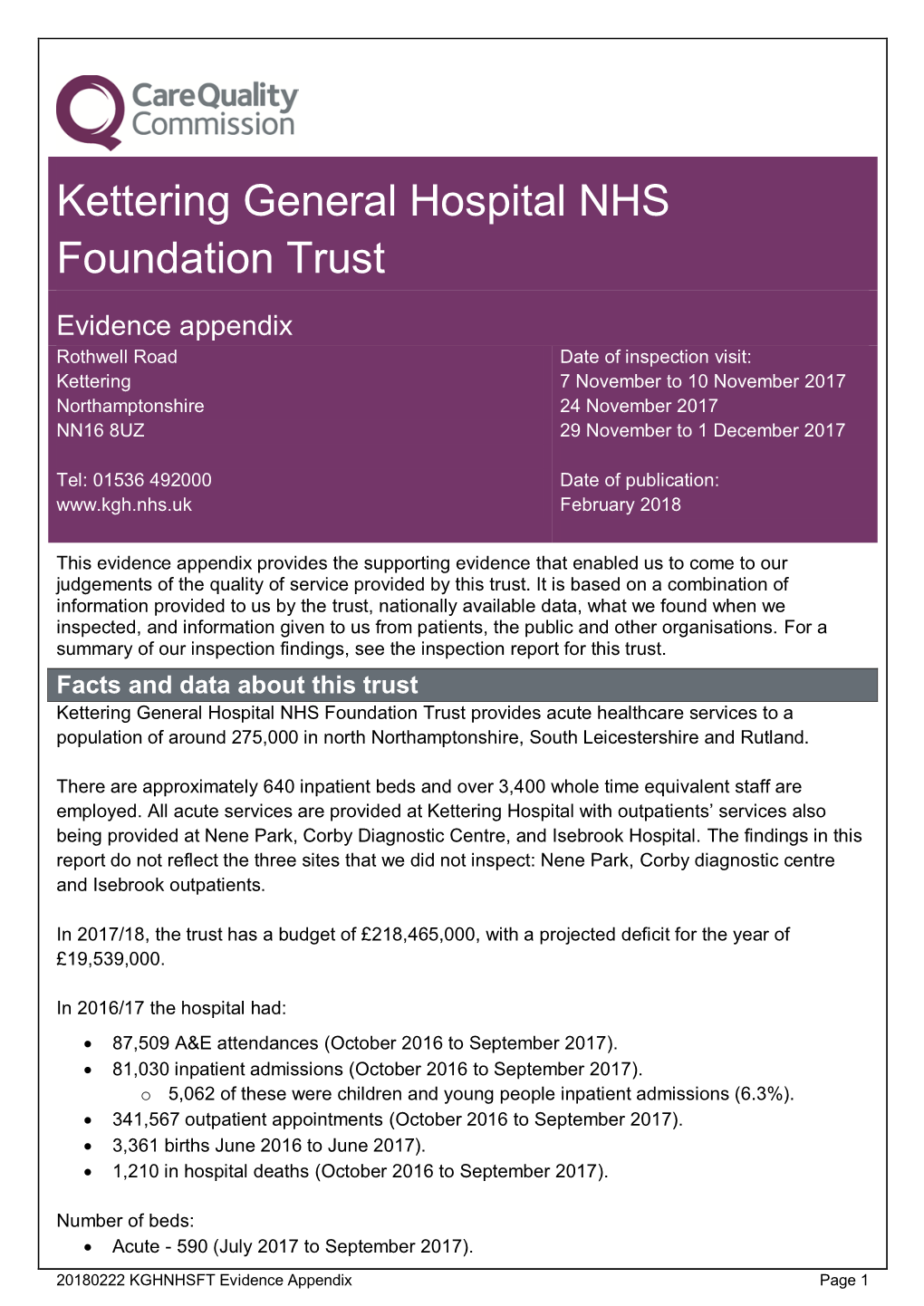 Kettering General Hospital NHS Foundation Trust