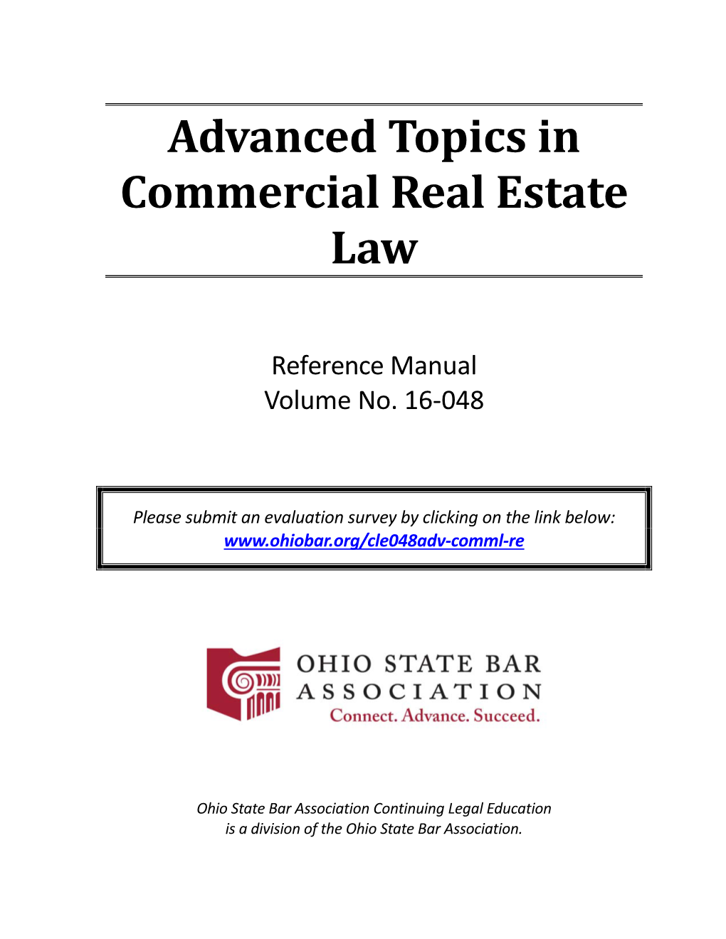 Advanced Topics in Commercial Real Estate Law