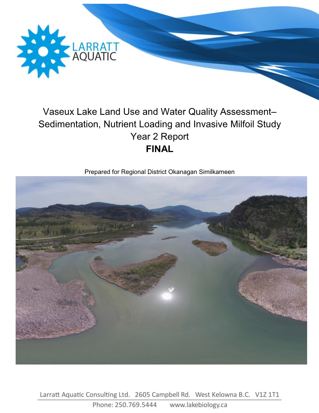 Vaseux Lake Land Use and Water Quality Assessment – Year 2 Report Executive Summary