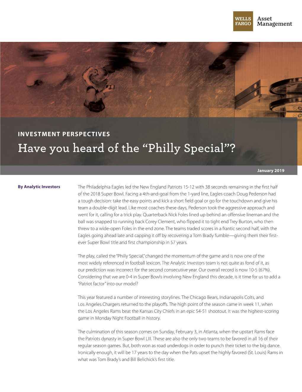 Have You Heard of the “Philly Special”?