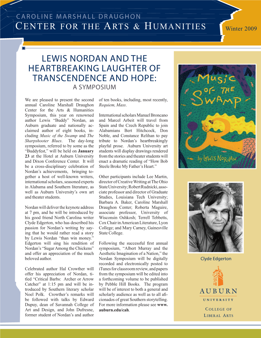 Lewis Nordan and the Heartbreaking Laughter of Transcendence and Hope: a Symposium