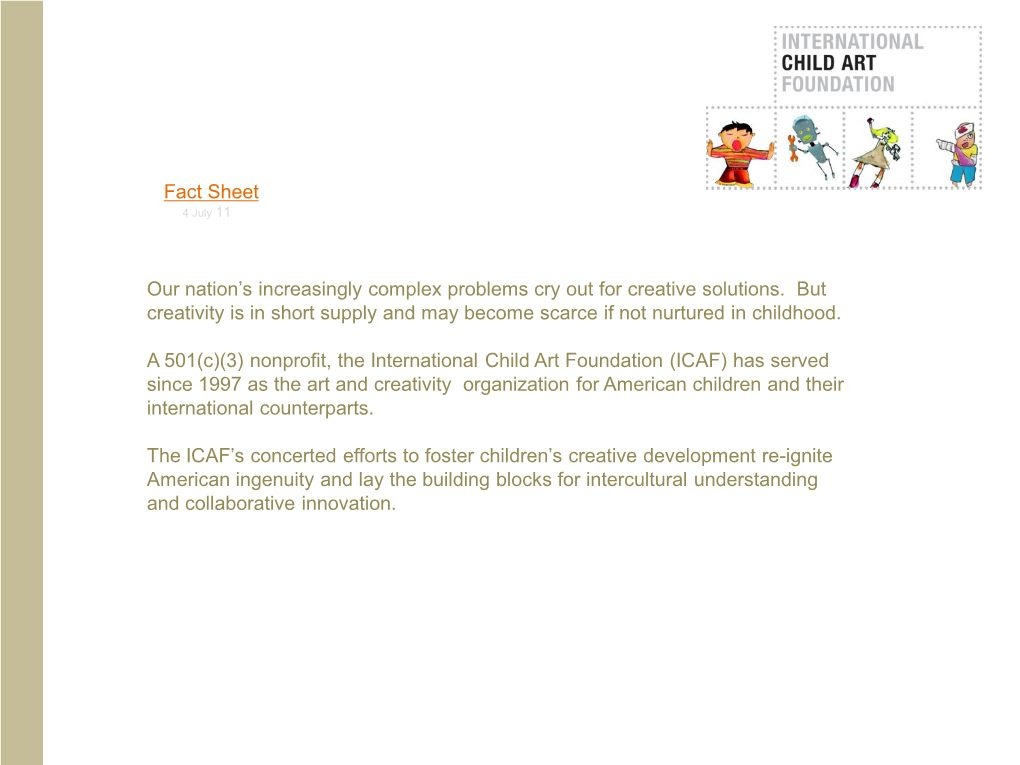 The ICAF Fact Sheet