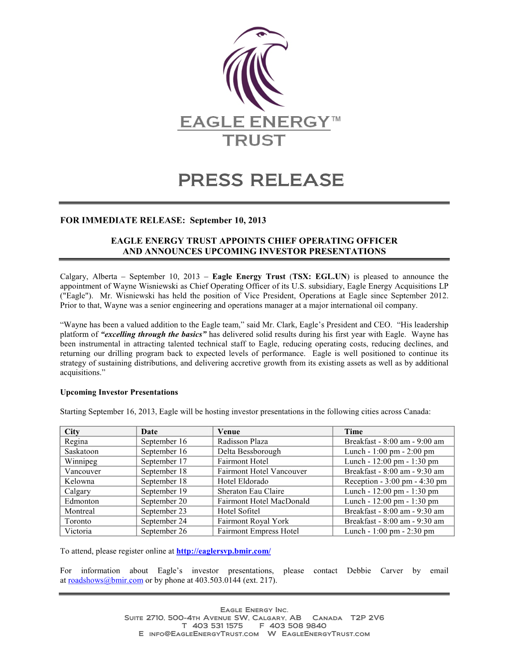 Press Release