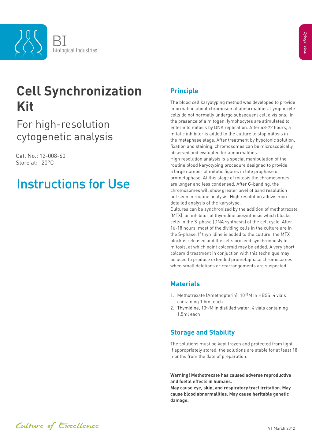 Cell Synchronization Kit Instructions For