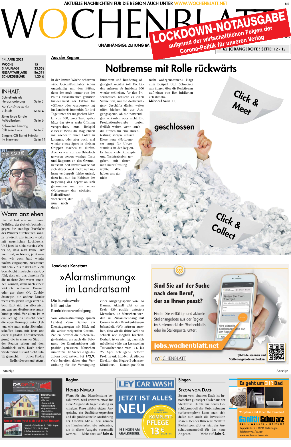 Singener Wochenblatt Vom 14. April 2021