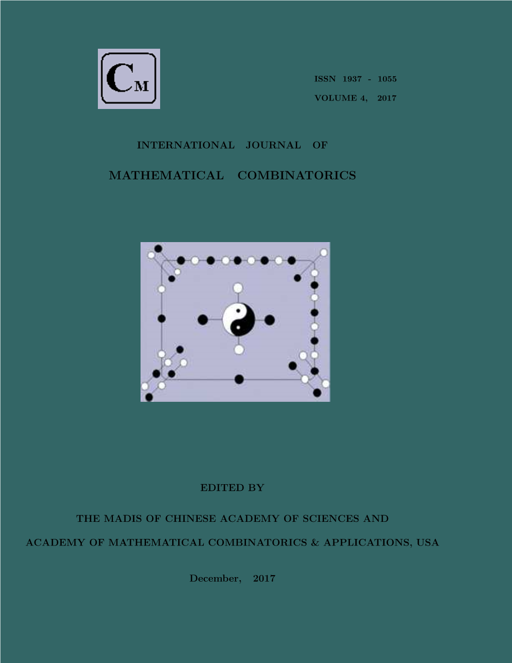 International Journal of Mathematical Combinatorics, Vol. 4, 2017