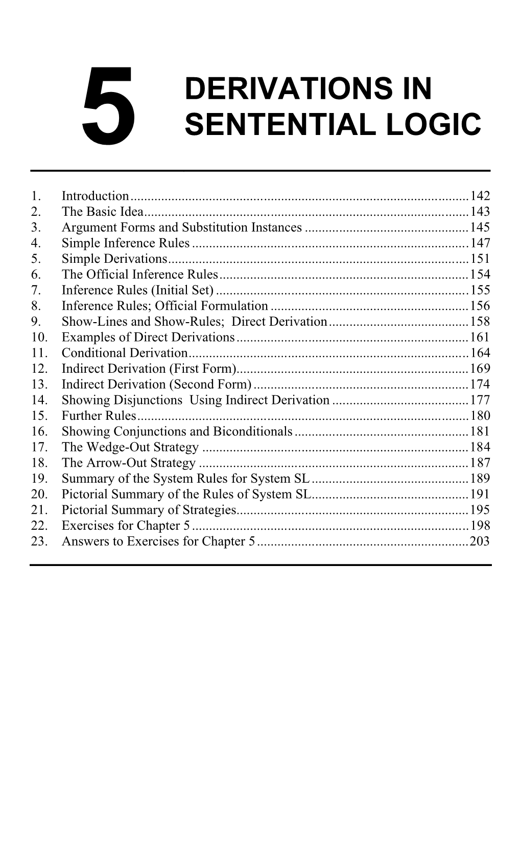 Chapter 5: Derivations in Sentential Logic 143