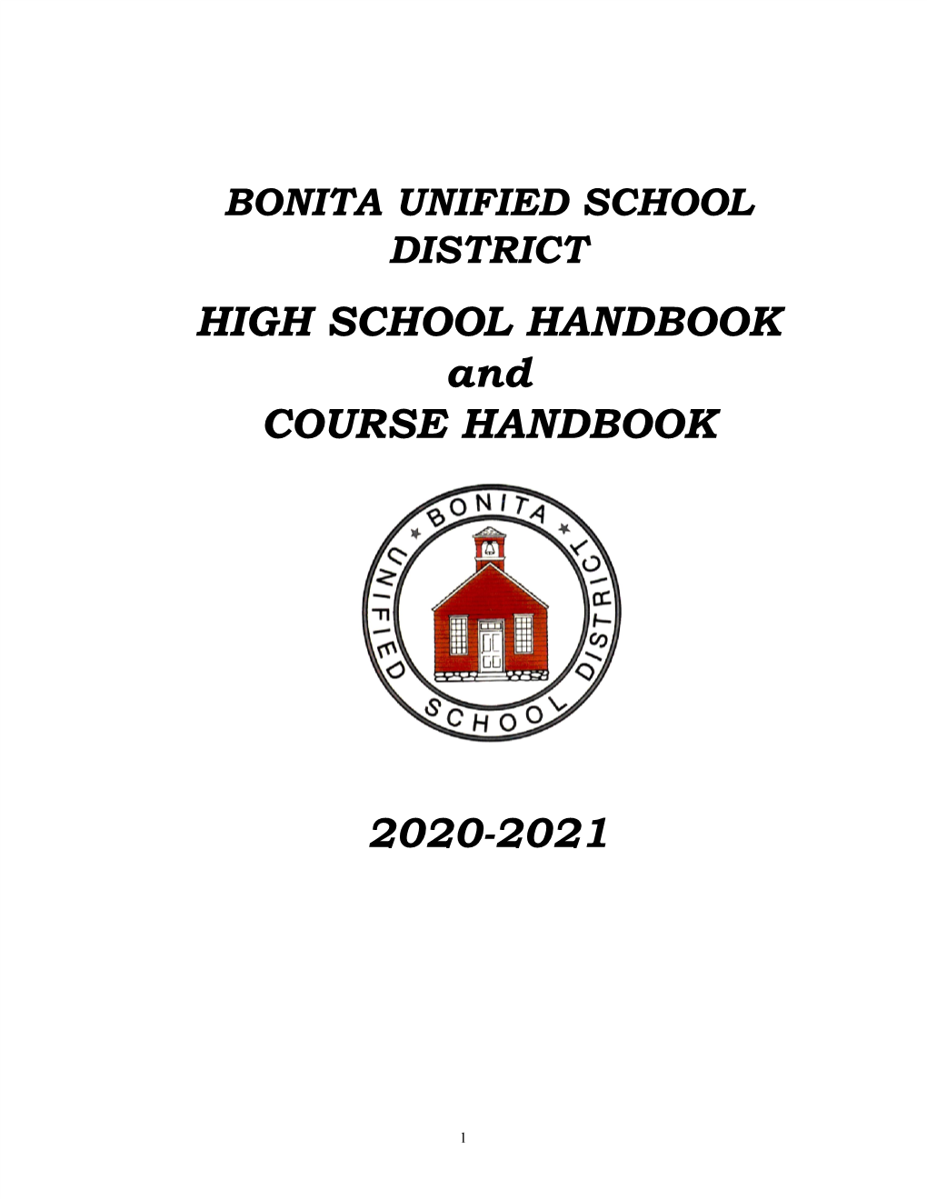 HIGH SCHOOL HANDBOOK and COURSE HANDBOOK