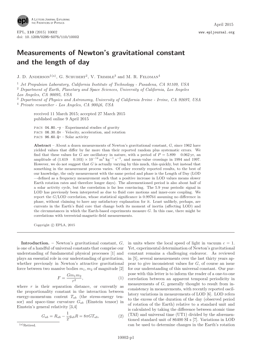 Measurements of Newton's Gravitational Constant and The