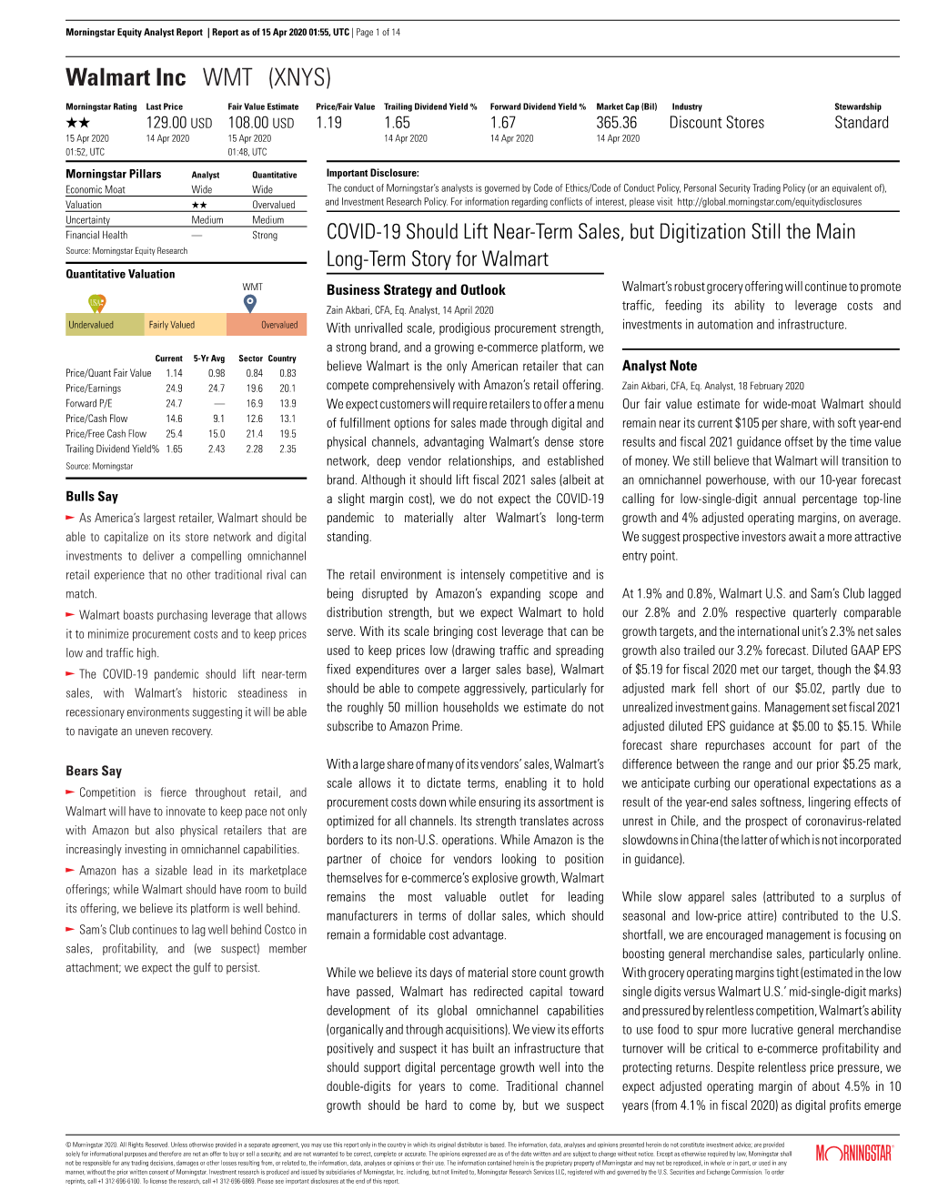 Walmart Inc WMT (XNYS)