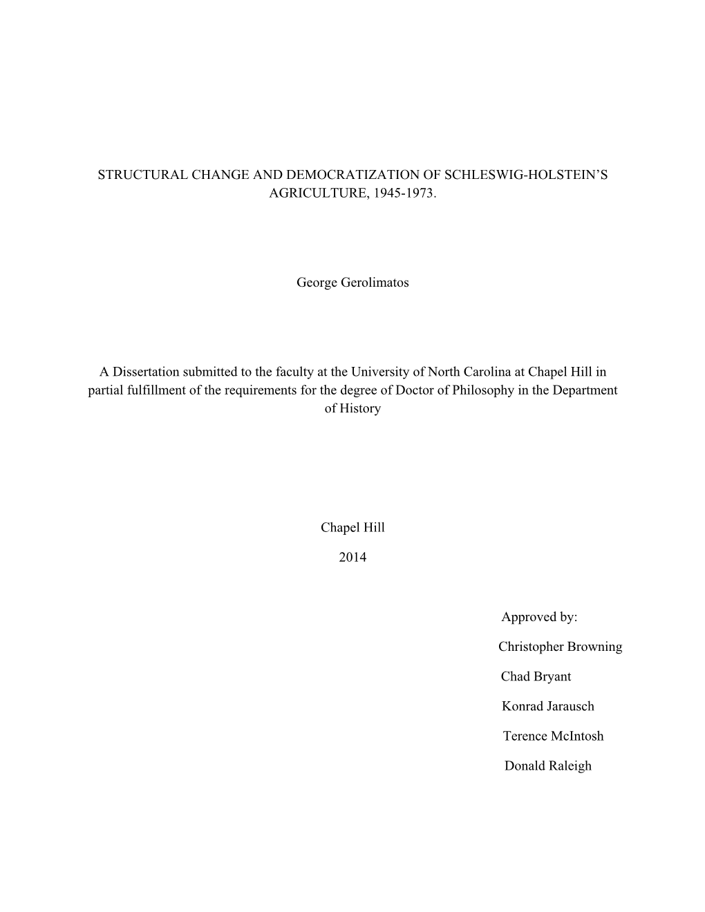 Structural Change and Democratization of Schleswig-Holstein’S Agriculture, 1945-1973