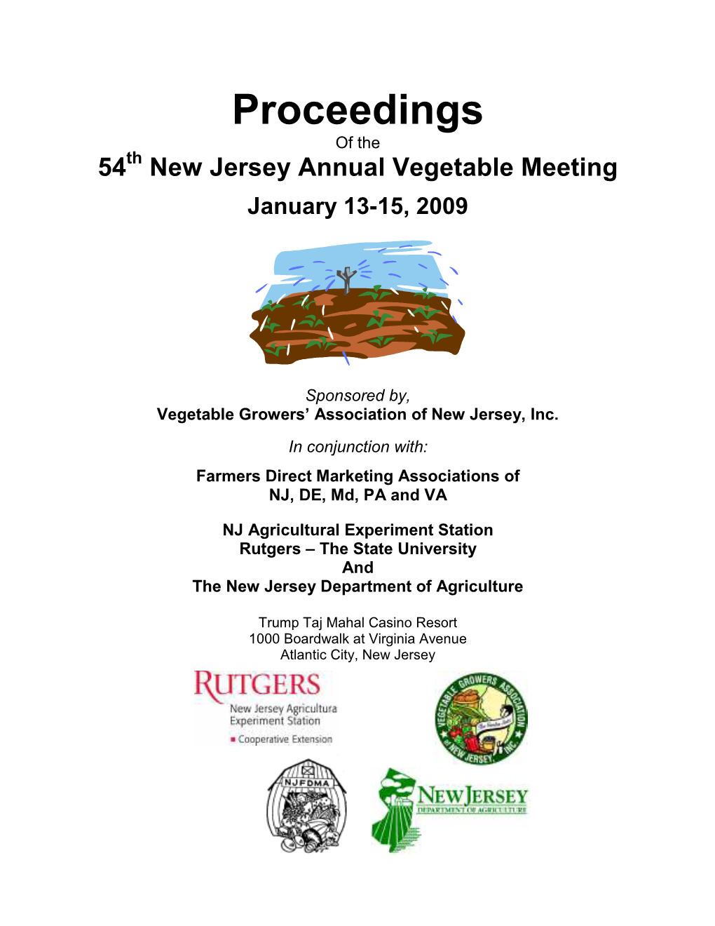 Proceedings of the 54Th New Jersey Annual Vegetable Meeting