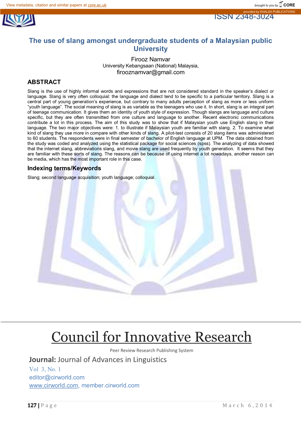 Council for Innovative Research