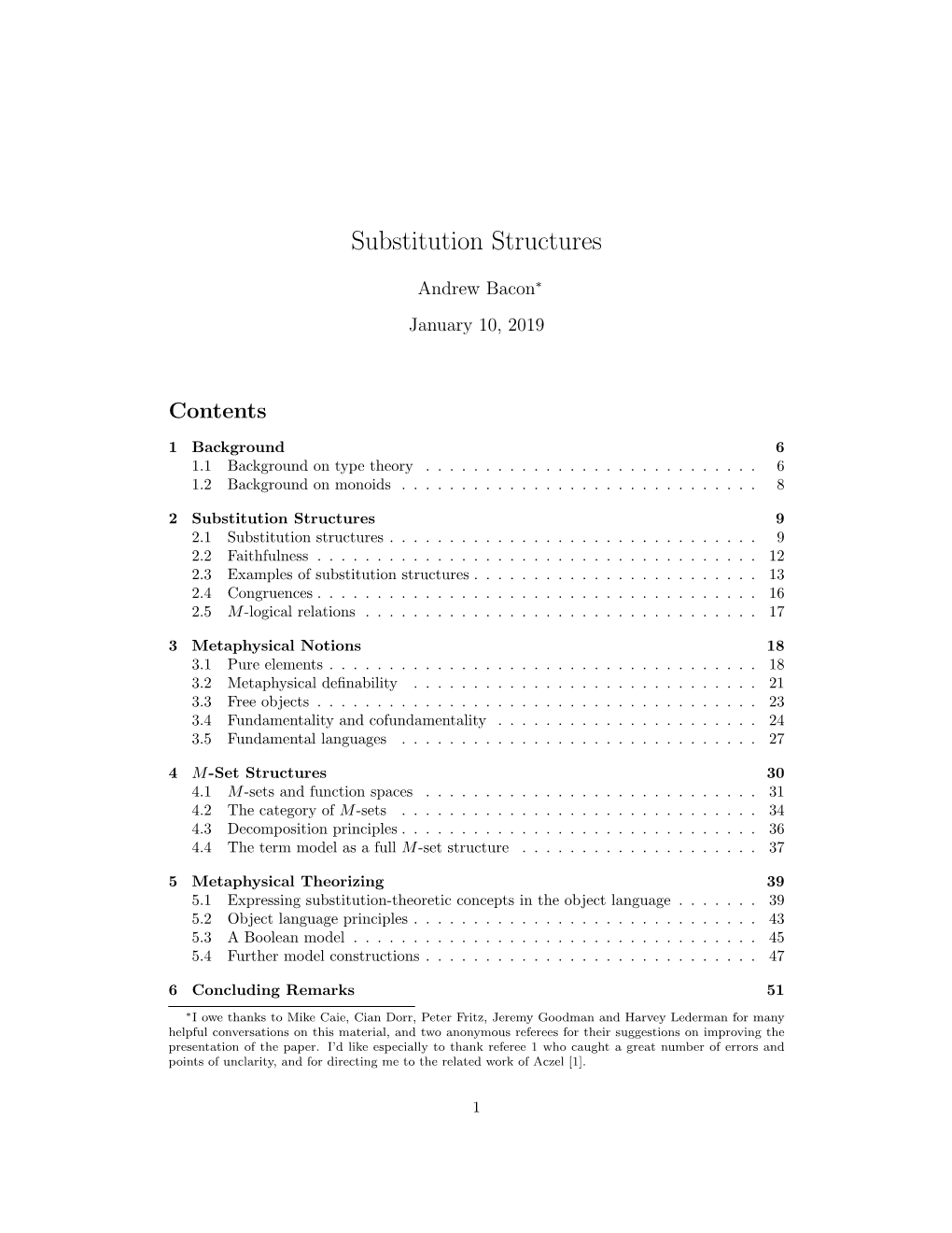 Substitution Structures