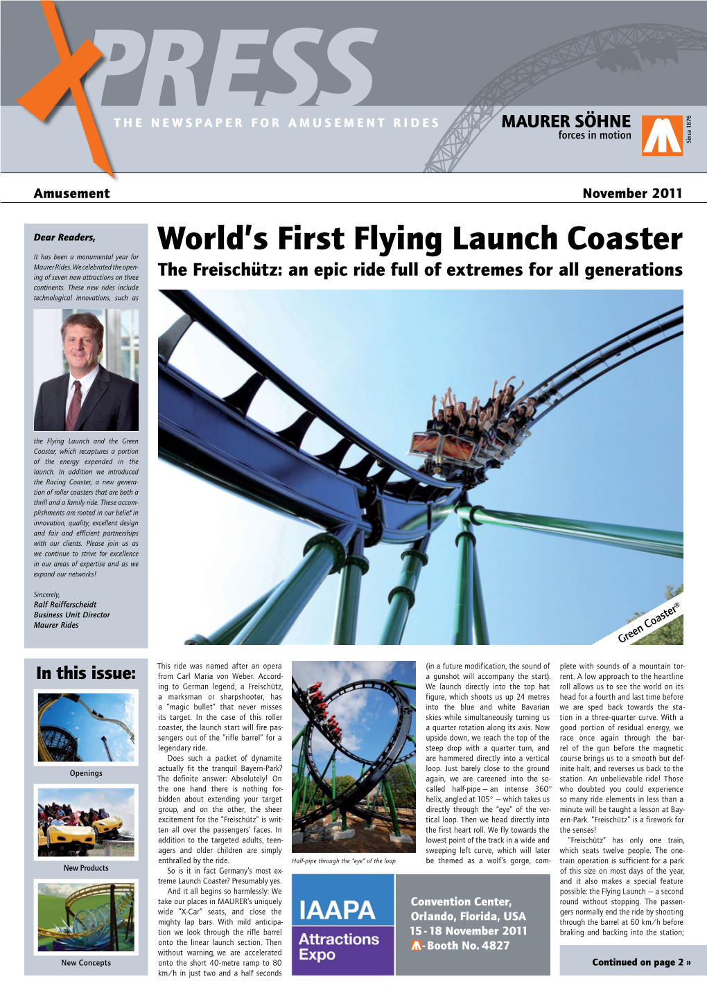 World's First Flying Launch Coaster