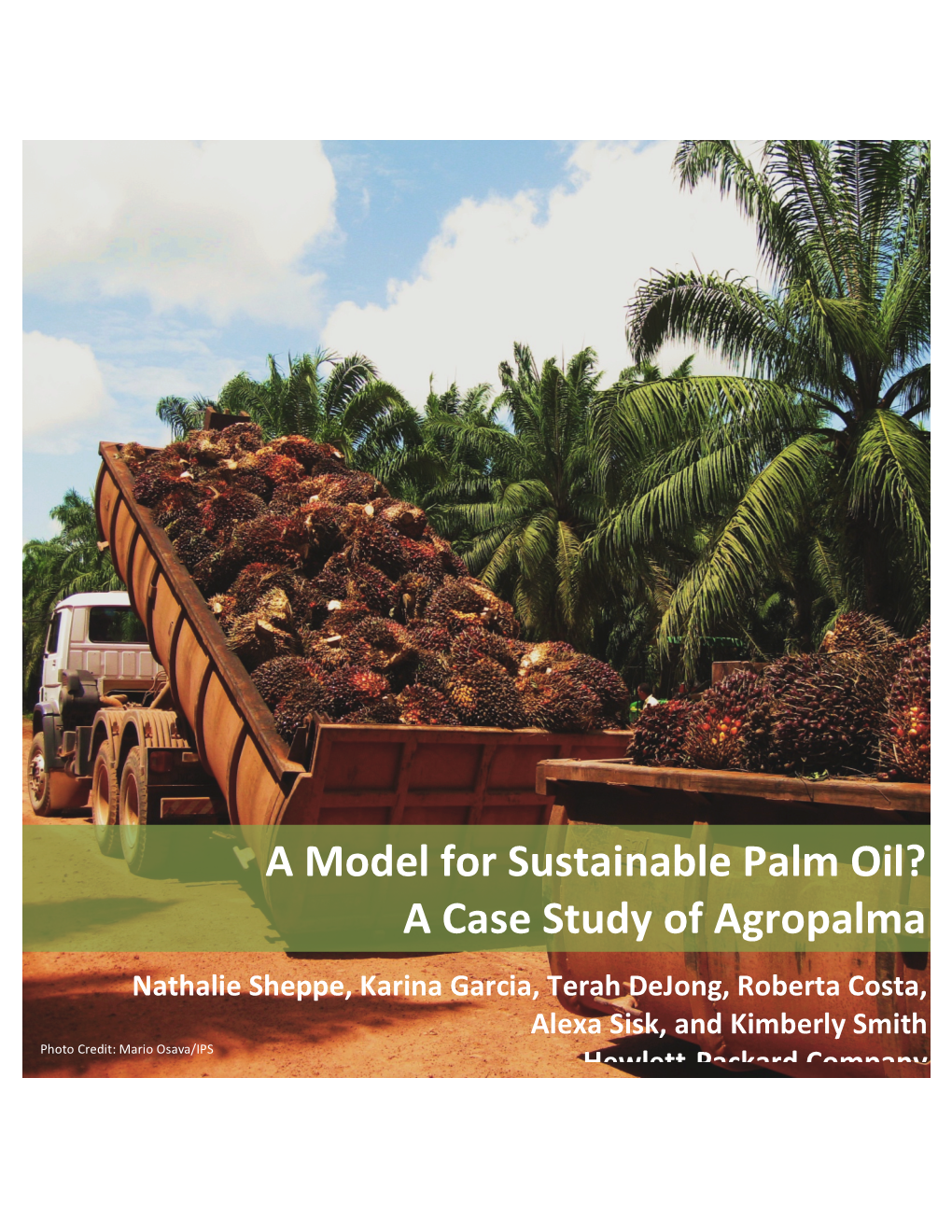 A Model for Sustainable Palm Oil? a Case Study of Agropalma