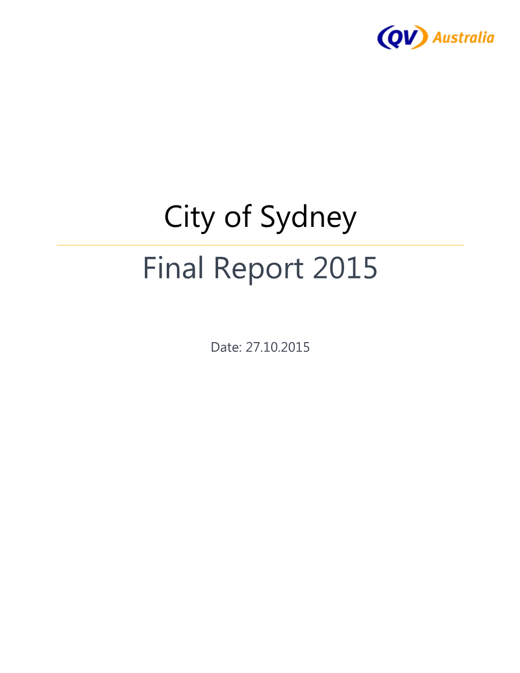 Sydney Final Report 2015