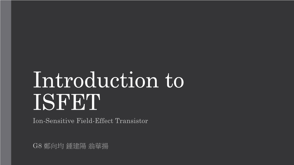 ISFET Applications