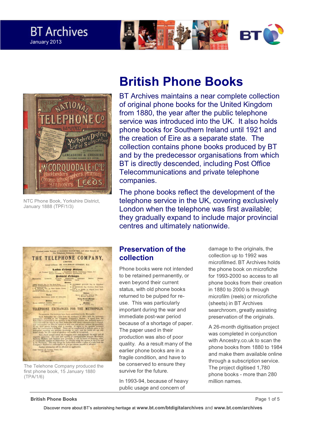 British Phone Books