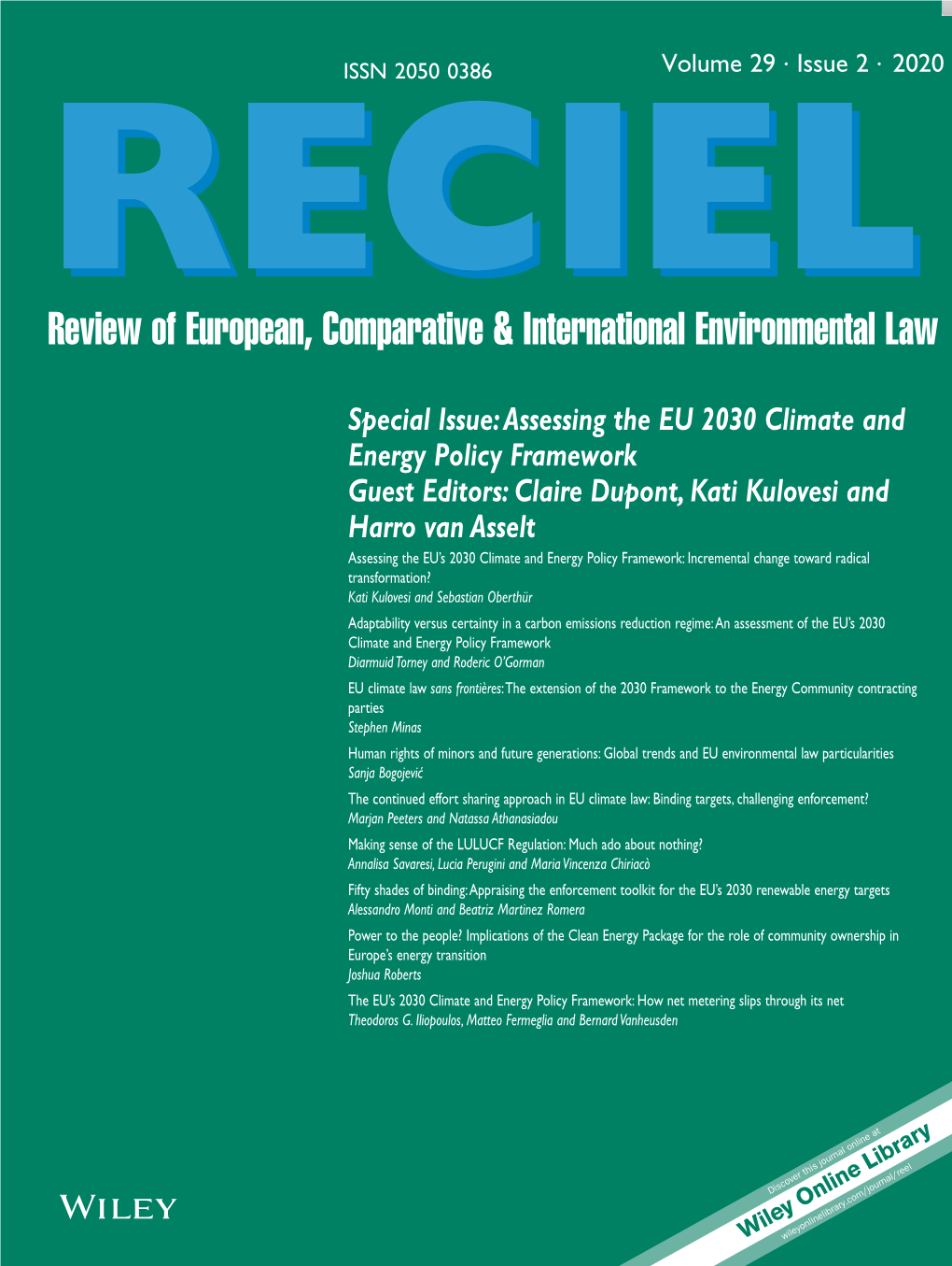 Review of European, Comparative and International