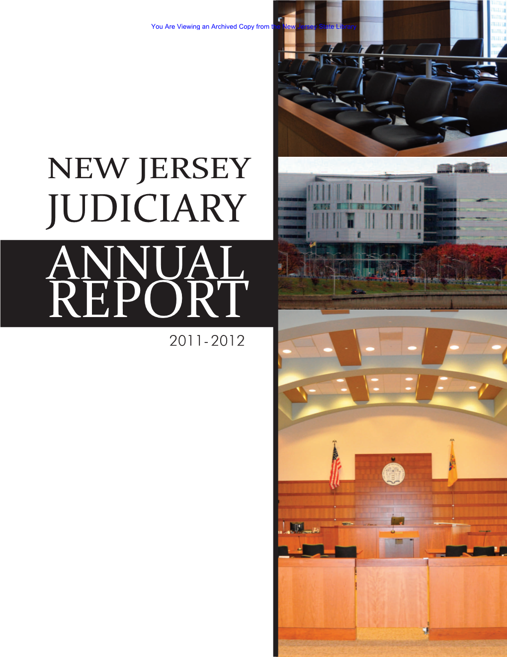 REPORT 2011- 2012 You Are Viewing an Archived Copy from the New Jersey State Library