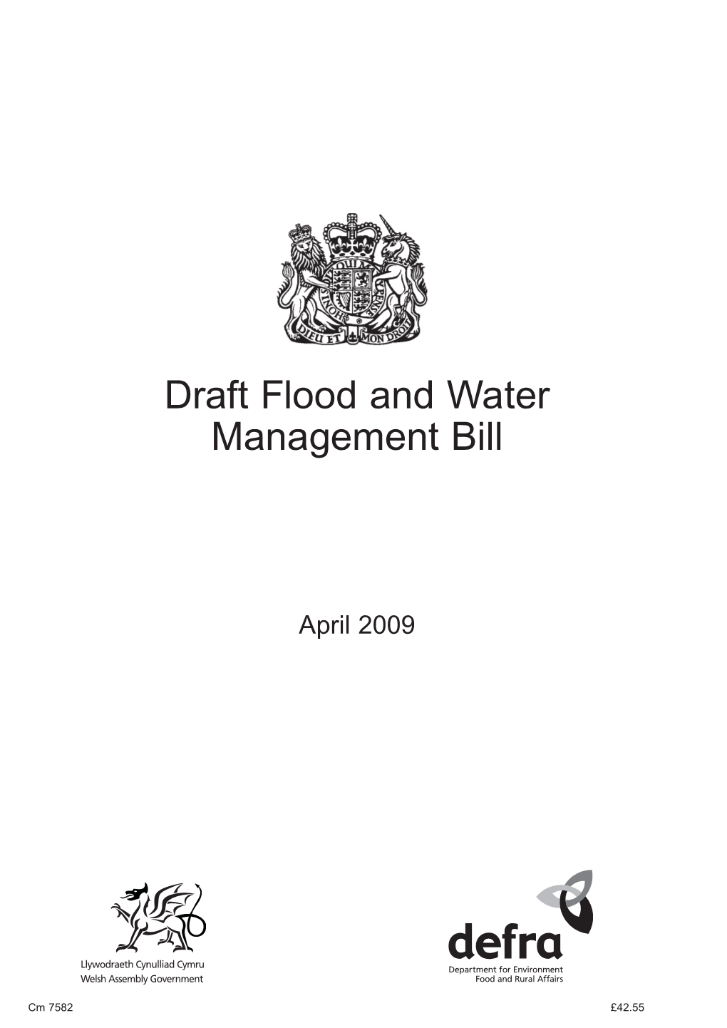 Draft Flood and Water Management Bill Cm 7582