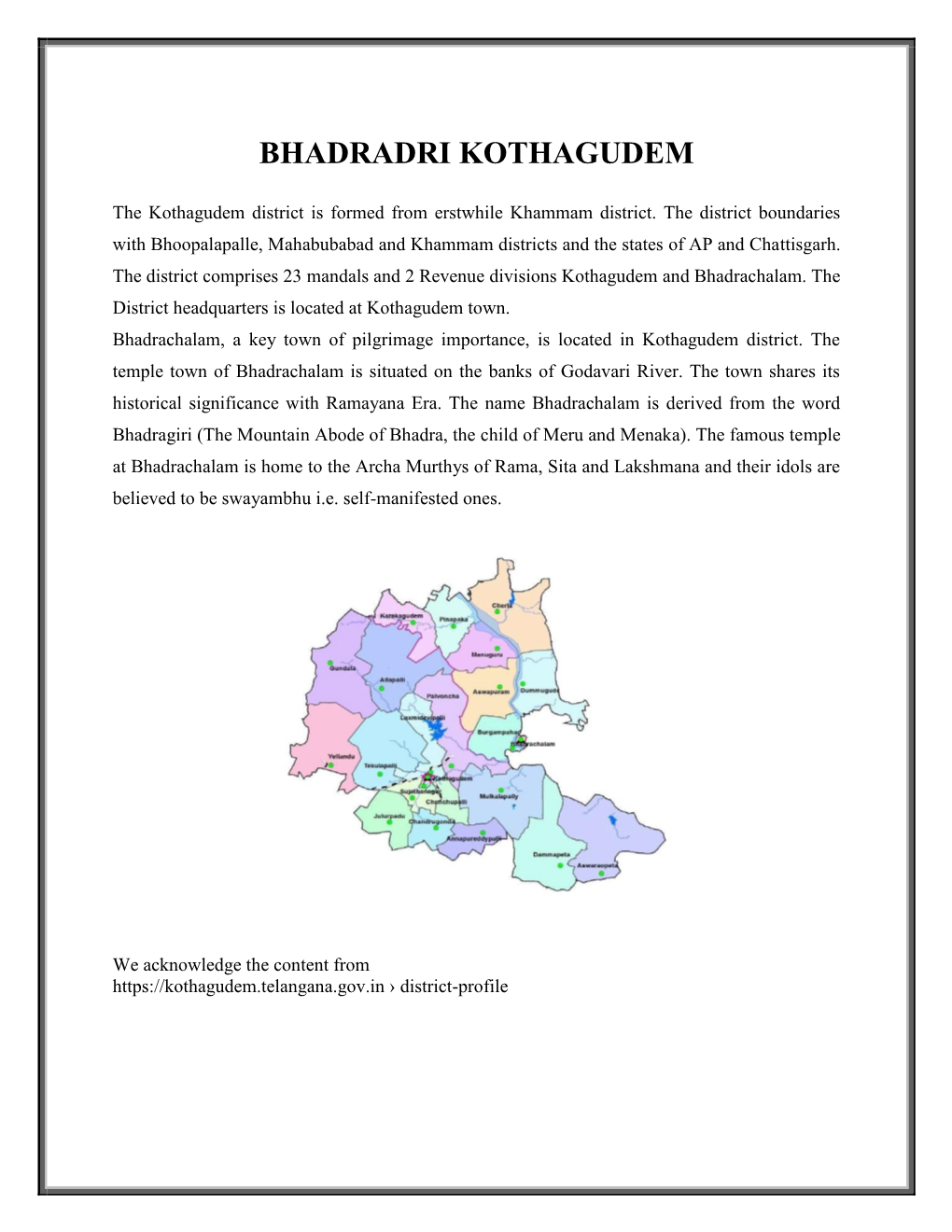 Bhadradri Kothagudem