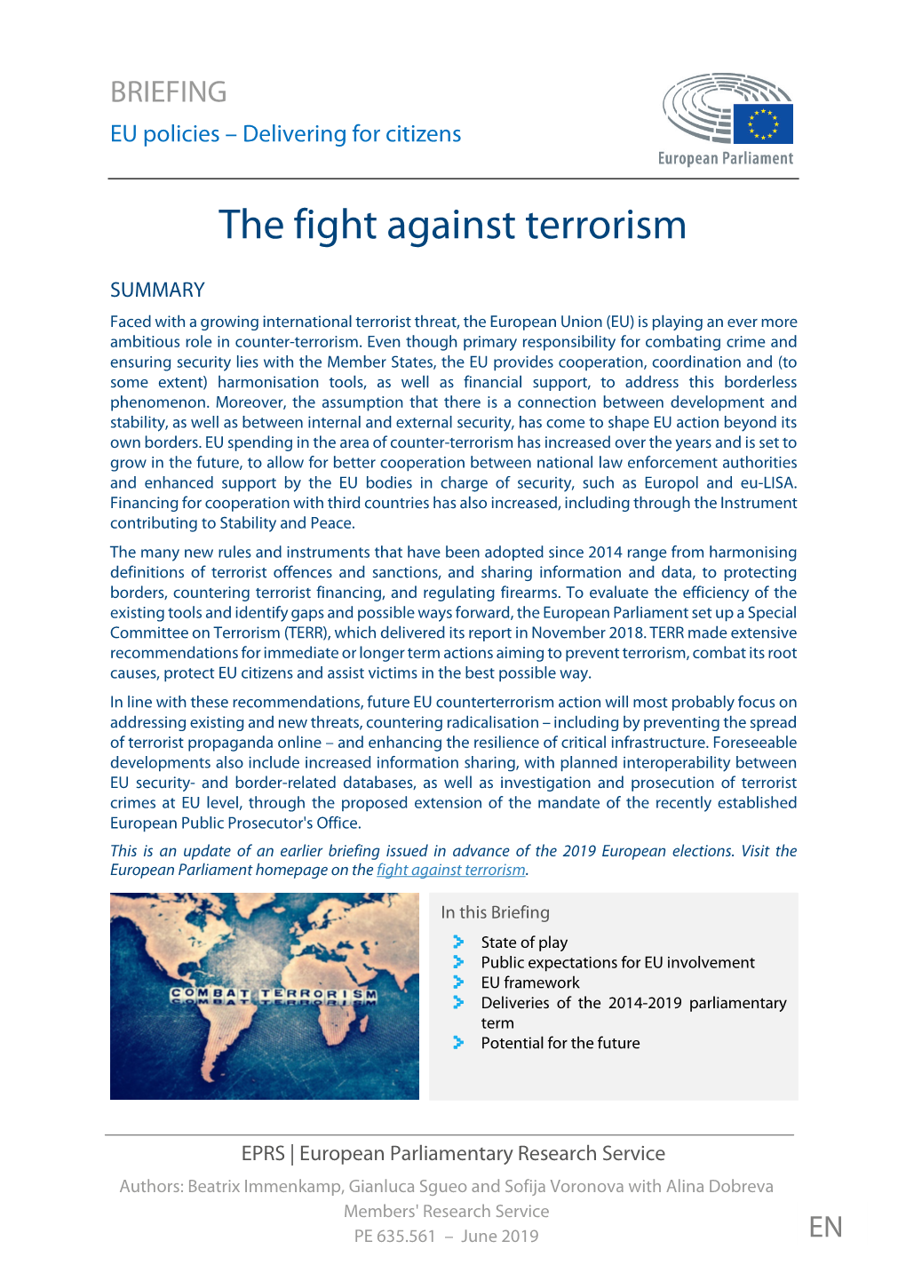 The Fight Against Terrorism