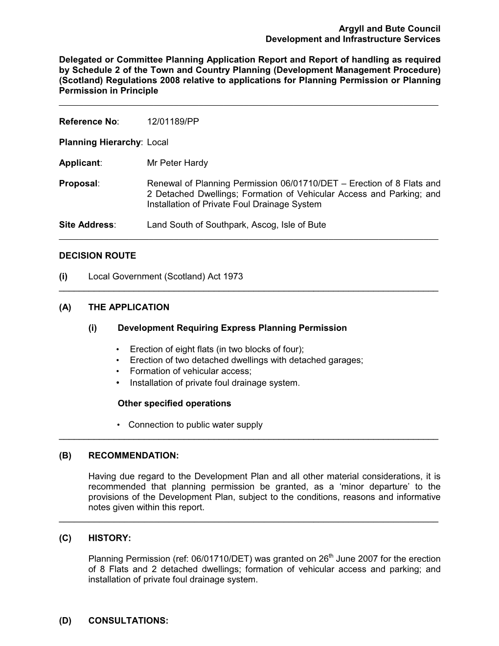 01189 Final Report of Handling Land South Of