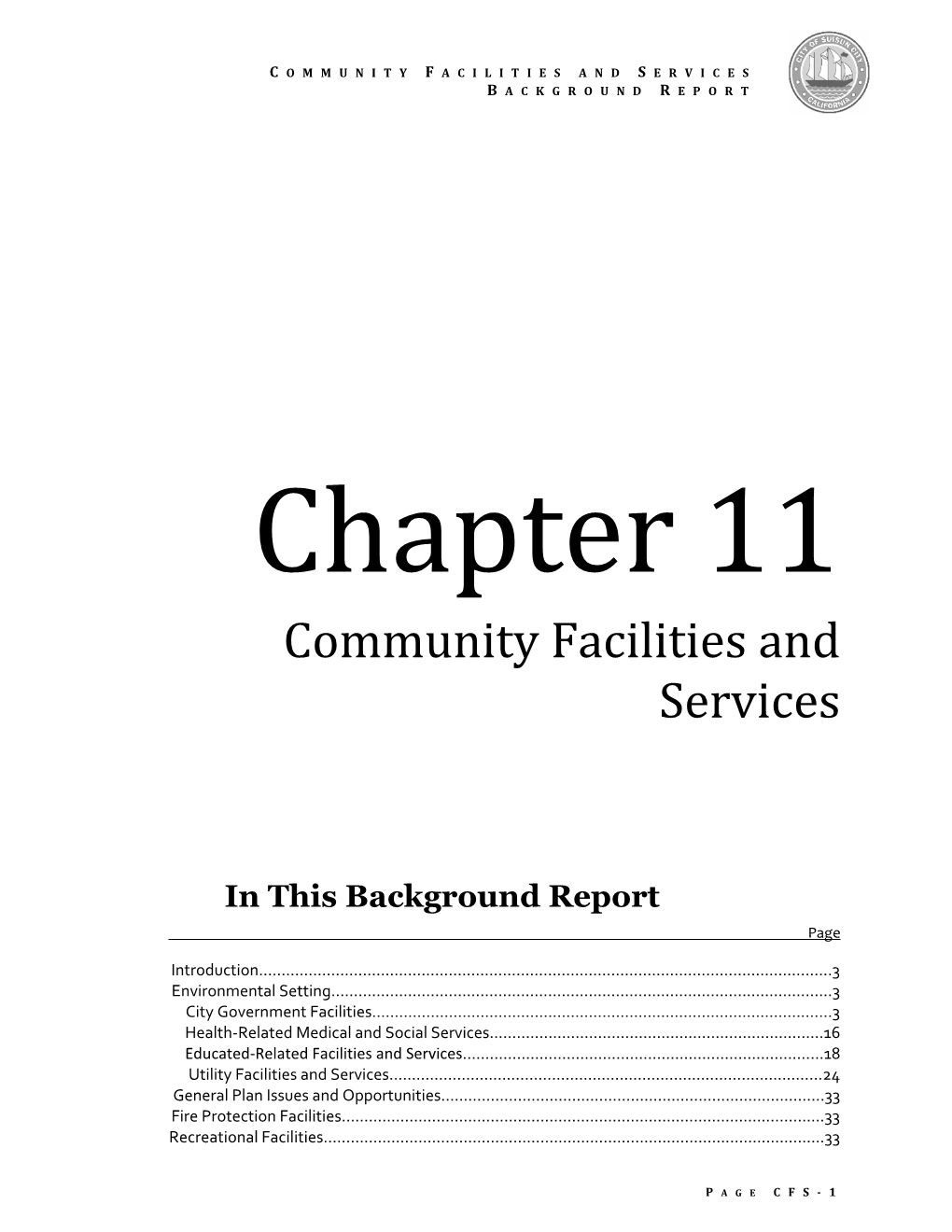 Community Facilities & Services