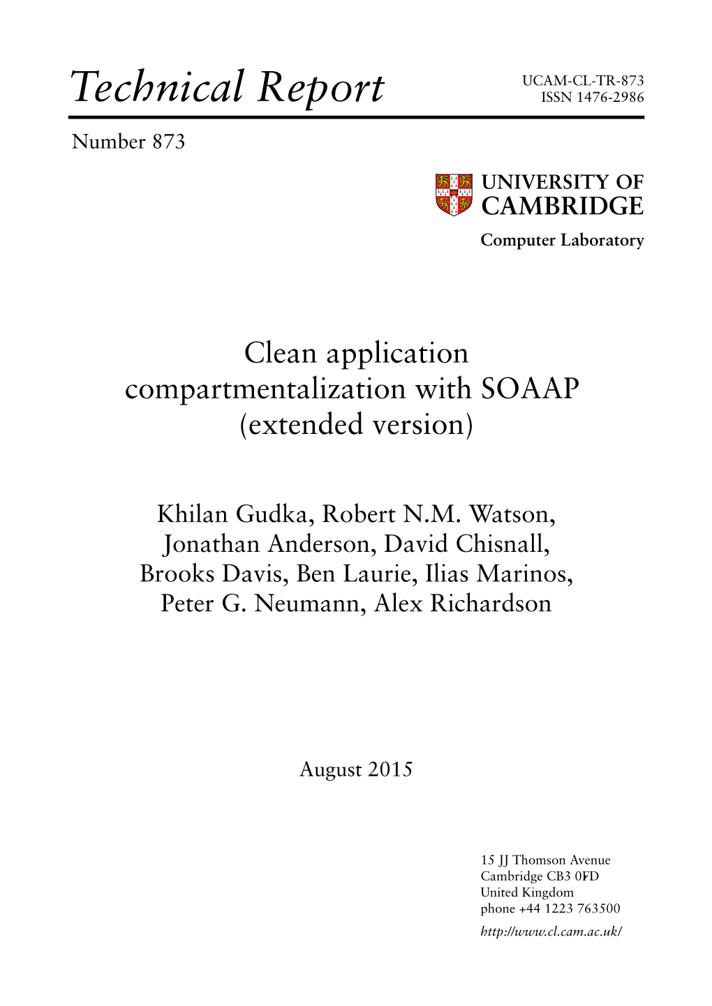Clean Application Compartmentalization with SOAAP (Extended Version)