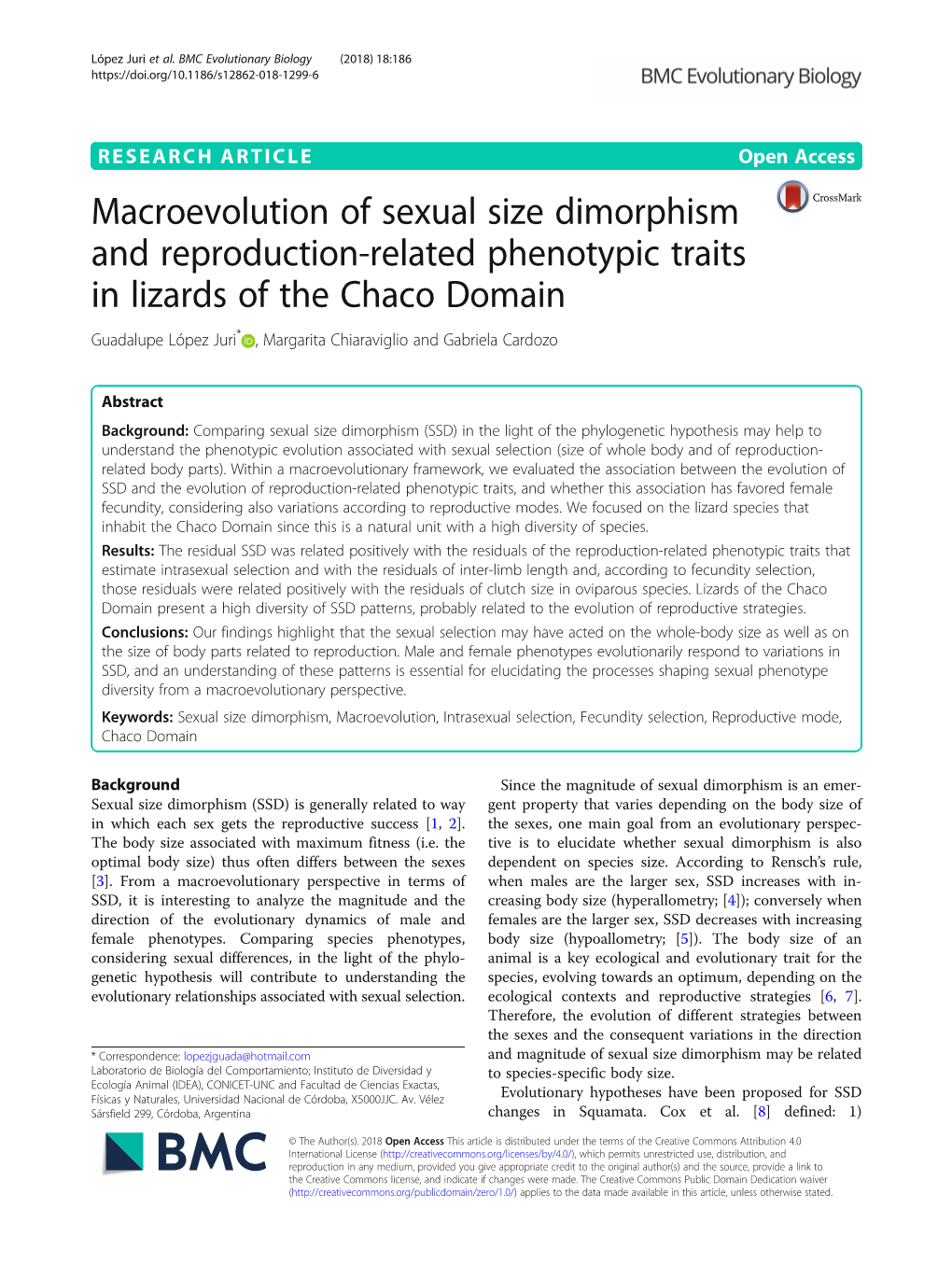 Macroevolution of Sexual Size Dimorphism and Reproduction