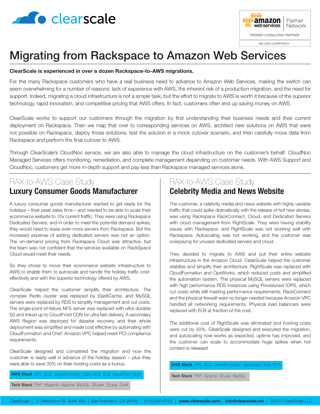Download Migrating from Rackspace to Amazon Web Services