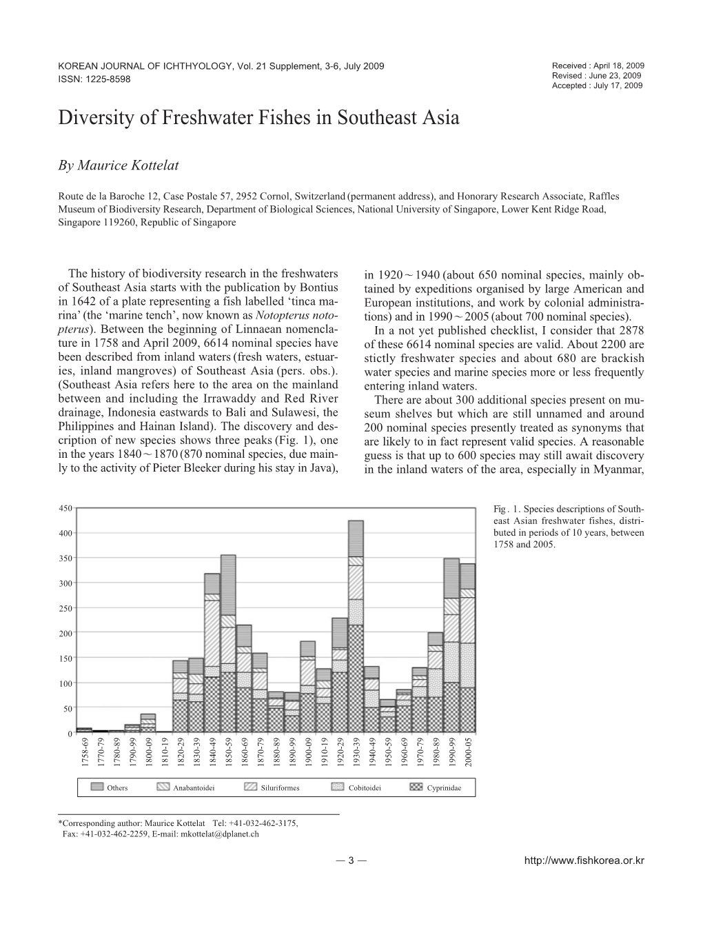 Diversity of Freshwater Fishes in Southeast Asia